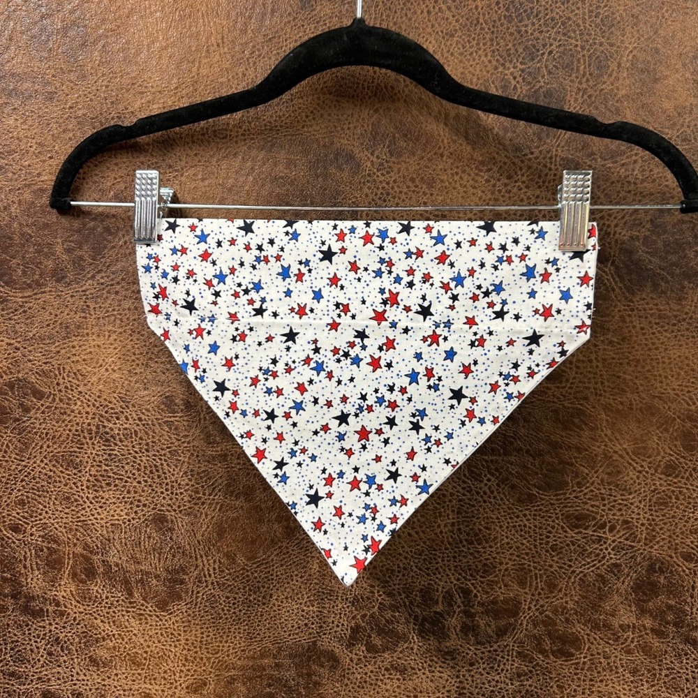 America USA Patriotic Red White Blue Star For Large‎ To XL Dog Pet